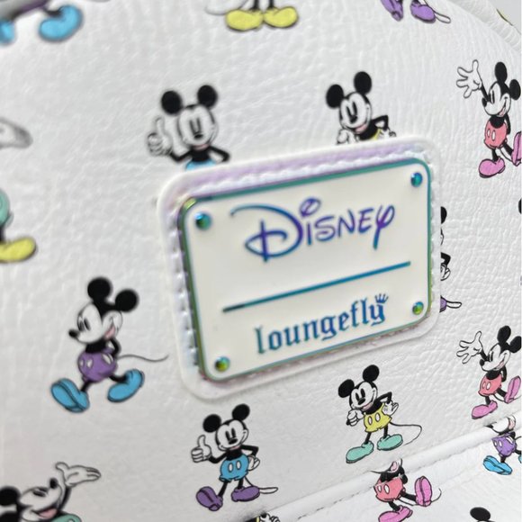 Loungefly Exclusive Pastel Rainbow Mickey Mouse Poses Mini-Backpack main image 2